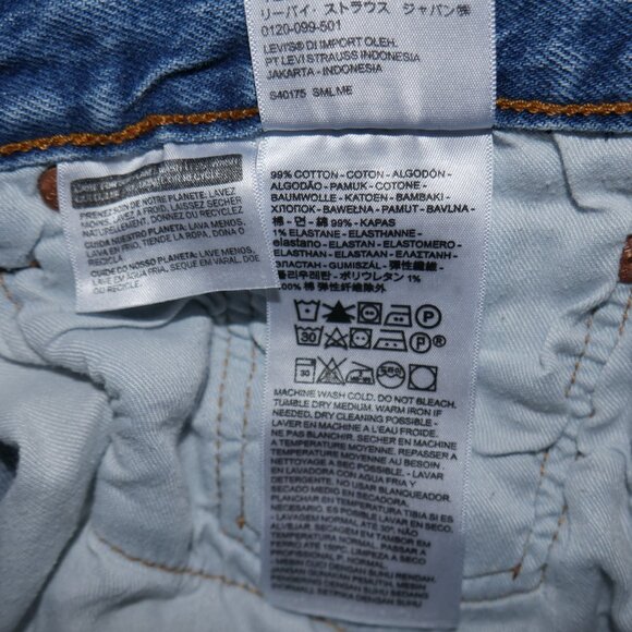 Levi's 501 Men’s Size 36-38 Jean Shorts Stretch Denim Jorts Medium Wash Blue EUC - Picture 8 of 9